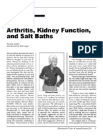 Arthritis, Kidney Function, And Salt Baths