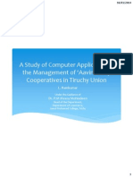 A Study of Computer Applications in the Management of "Aavin" Dairy Cooperatives