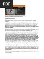 Children Should Not Be Misused for Political Purposes