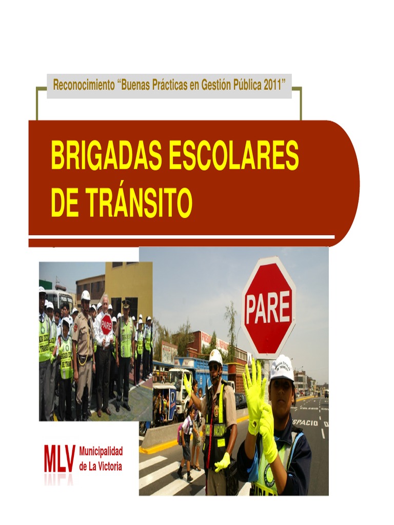 Brigada Escolar PDF | Descargar gratis PDF | Peatonal | Seguridad vial
