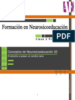 Conceptos de Neurosicoeducacion III - El Derecho A Poseer Un Cerebro Sano