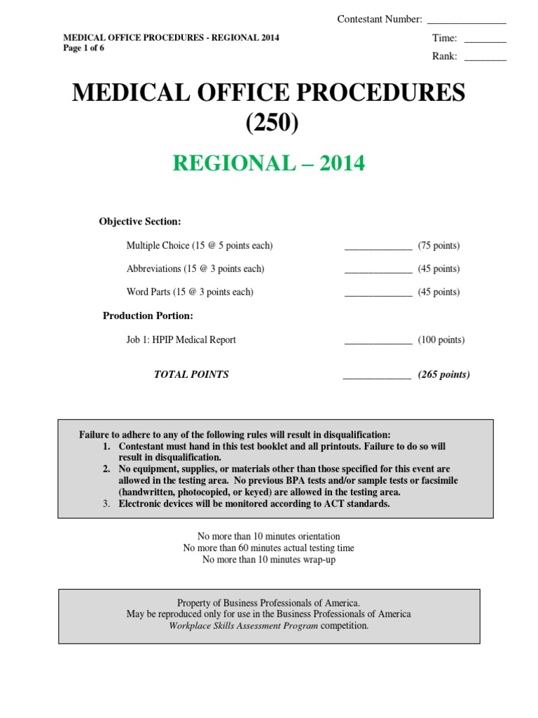 250 medical office procedures r 2014 Physical Examination Clinical