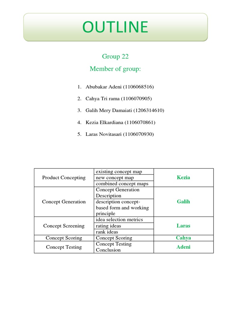Group 22 Product Concept Development | PDF | Reasoning