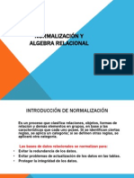 Normalizacion y Algebra Relacional