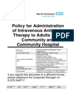Policy for Administration of Intravenous Antibiotic Therapy to Adults in the Community and Community Hospital