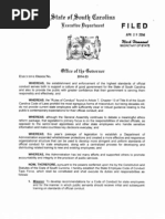 Gov. Nikki Haley's  executive officer establishing the state employee code of conduct task force 