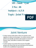 NAME: Smit Vyas Roll No: 48 Subject: A.F.S Topic: Joint Venture