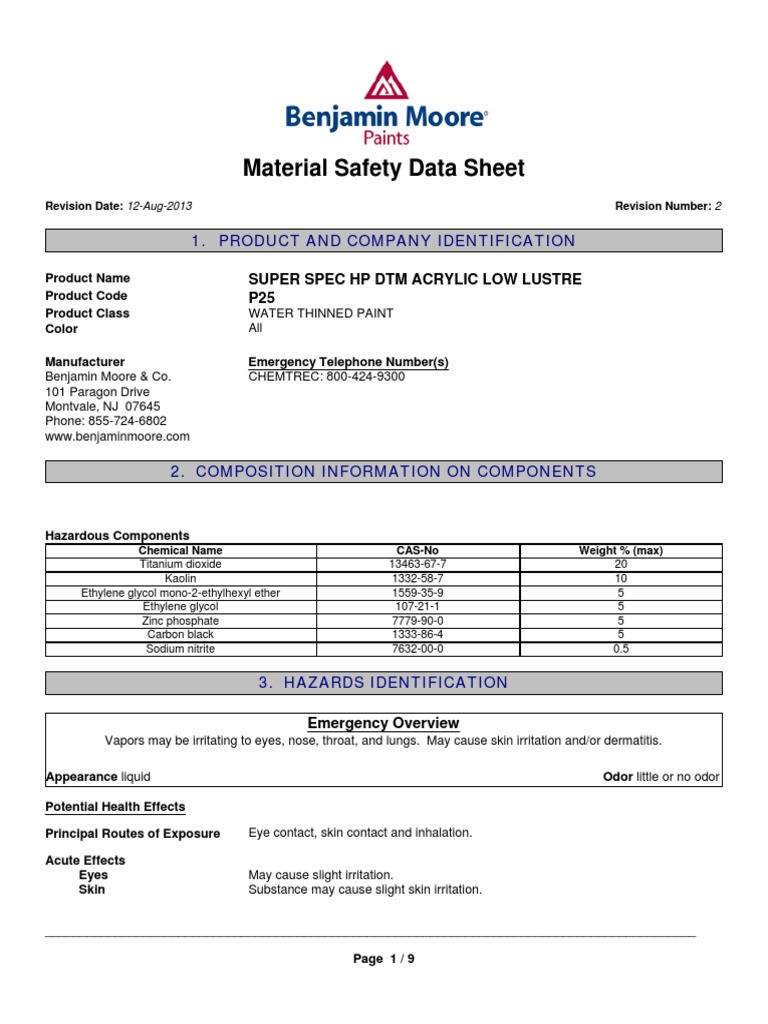 Super Spec Paint MSDS PDF Toxicity Personal Protective Equipment