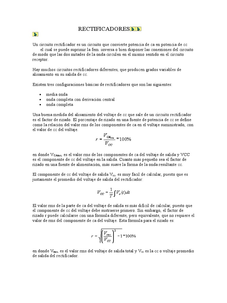 Rectificación | PDF
