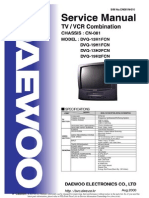 Daewoo Cn081 Chassis Dvq13h1fcn TV-VCR SM