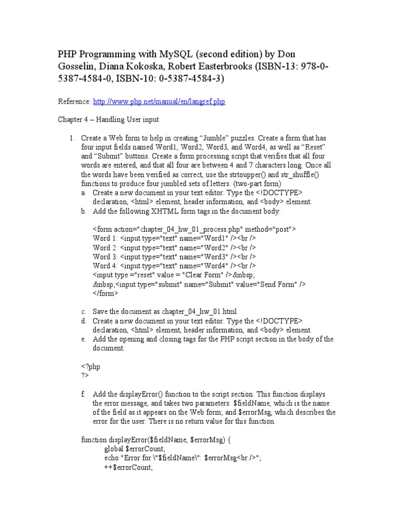 PHP Programming With Mysql (Second Edition) by Don Gosselin, Diana ...