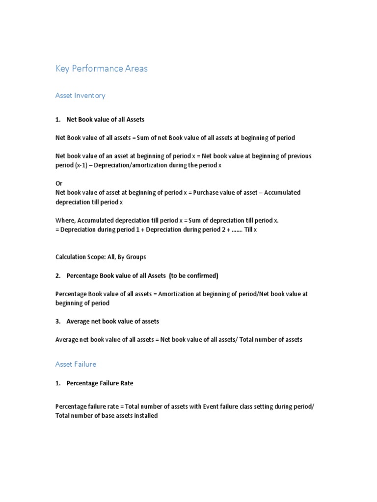 Asset Performance Metrics Overview | PDF