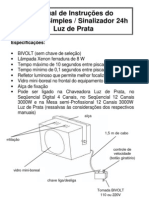 Manual Do Estrobo Simples Ou Estrobinho - Luz de Prata