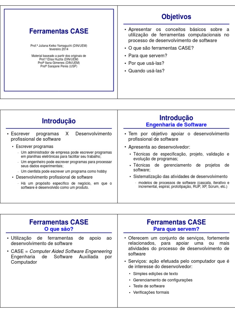 Ferramentas CASE na Engenharia de Software | PDF | Framework de ...