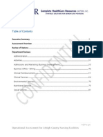 Cedarbrook Nursing Home Operational Assessment Report