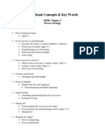 Significant Concepts & Key Words: KRM: Chapter 3 Process Strategy