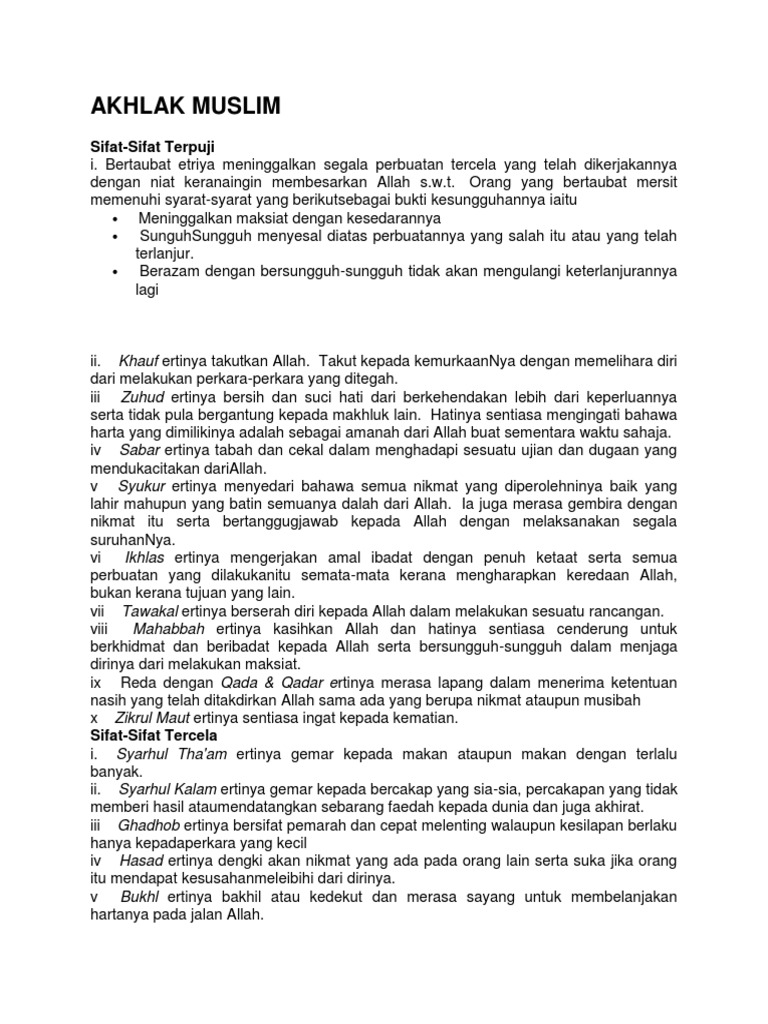 Sifat Khauf dan Raja dalam Muslim Sejati | PDF