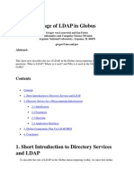 Usage of LDAP in Globus