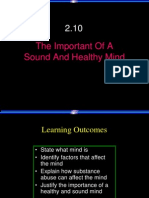 The Important of A Sound and Healthy Mind