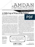 A Fifth Cup of Wine at The Seder?: Lamdan