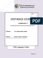 Distance Exam 2: USS Language Centre