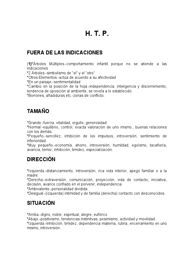 HTP Interpretación | PDF | Sicología | Science
