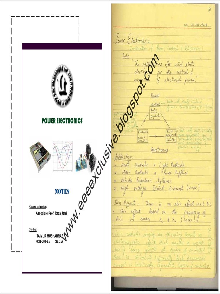 Power Electronics Notes PDF | PDF