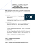 Plano de curso  Formação do Profissional da educação 2014