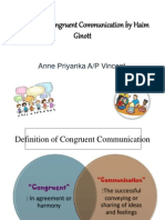 Theories of Congruent Communication by Haim Ginott