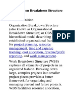 Organization Breakdown Structure (OBS) Term Definition