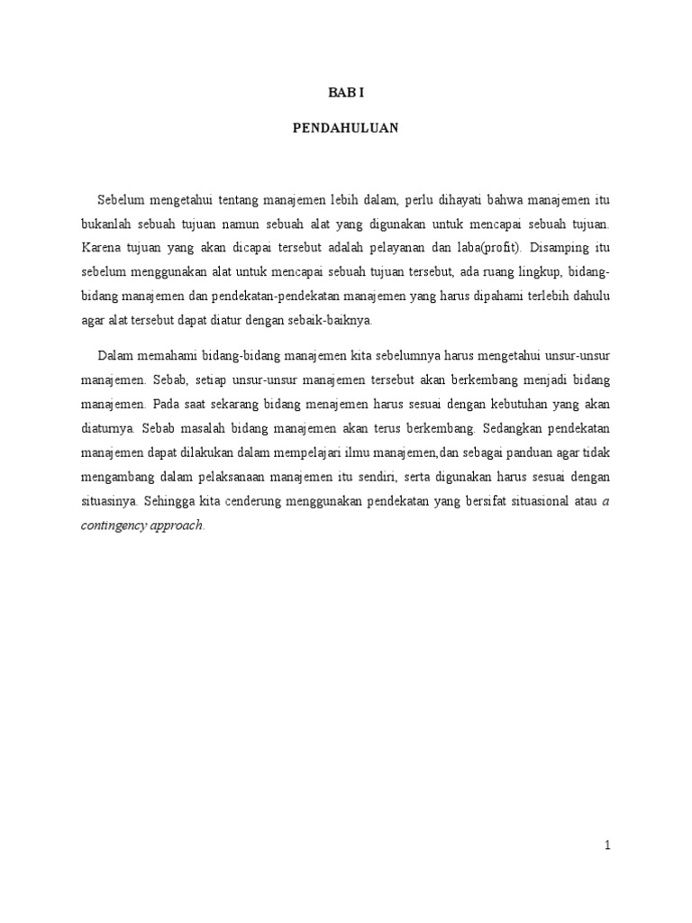 Azaz Azaz Manajemen Makalah