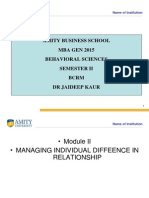 Amity Business School MBA GEN 2015 Behavioral Sciences Semester Ii BCRM DR Jaideep Kaur