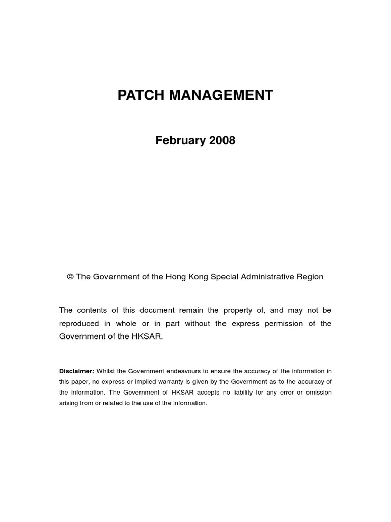 Patch Management | PDF