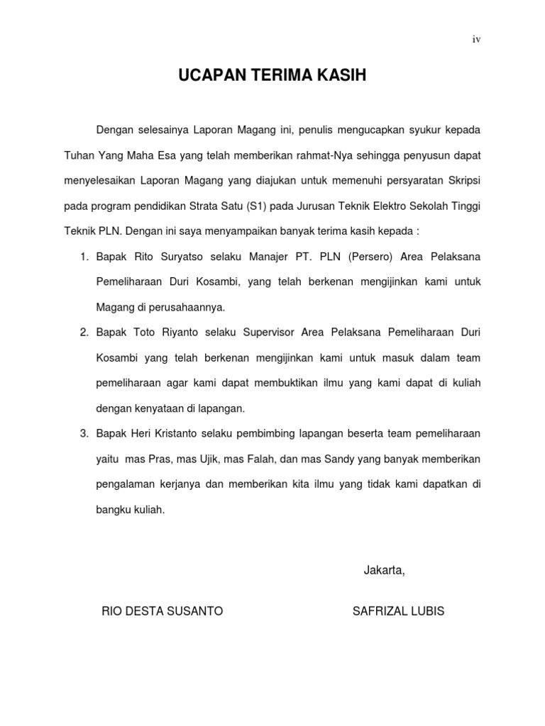 Ucapan Terima Kasih Pdf