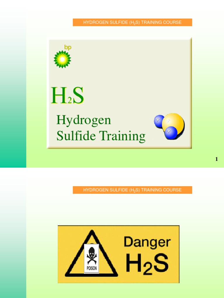 H2S Safety Training Course Overview | PDF | Chemical Process ...