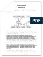 Principles of Maintenance Questions (18, 19