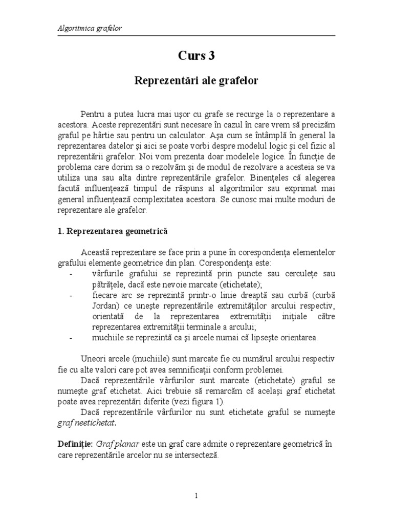 Curs 3 Grafuri | PDF