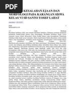 Download Analisis Kesalahan Ejaan Dan Morfologi Pada Karangan Siswa Kelas Vi Sd Santo Yosef by Budi Leo SN217440433 doc pdf