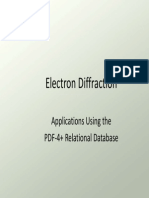 Electron Diffraction: Applications Using The PDF 4+ Relational Database