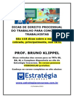 Dicas de Direito Processual Do Trabalho Para Concursos Trabalhistas Bruno Klippel