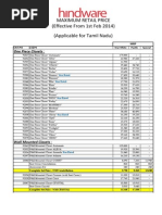 Hindware Sanitarywares Pricelist