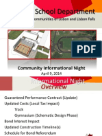 Community Informational Night April 9, 2014