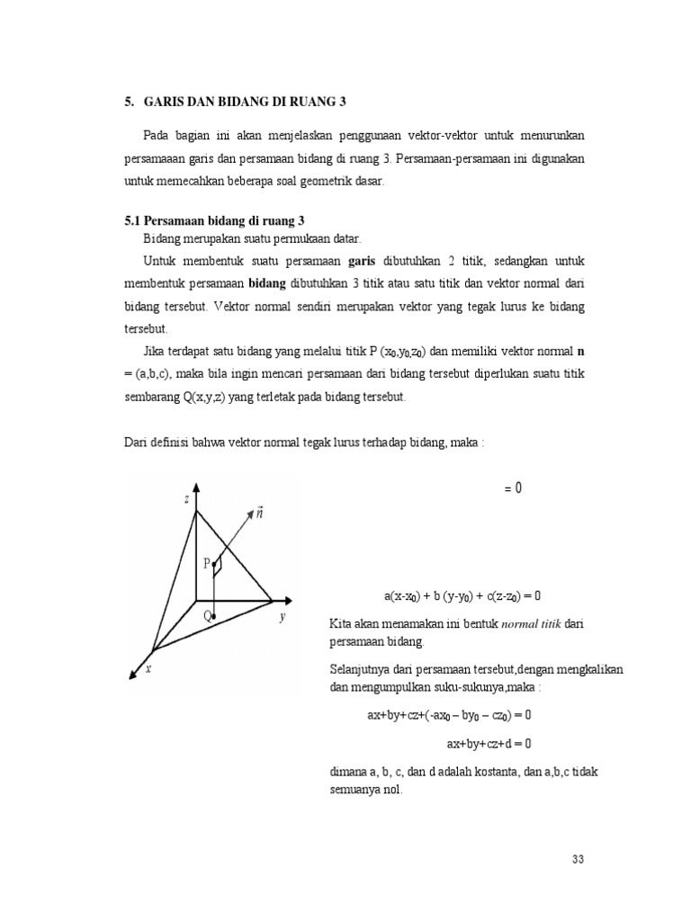GARIS DAN BIDANG DI RUANG 3