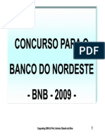 Banco Do Nordeste - BNB - Concurso 2010 - Apostila Conhecimentos Bancários