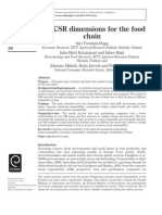 Key CSR Dimensions For The Food Supply Chain