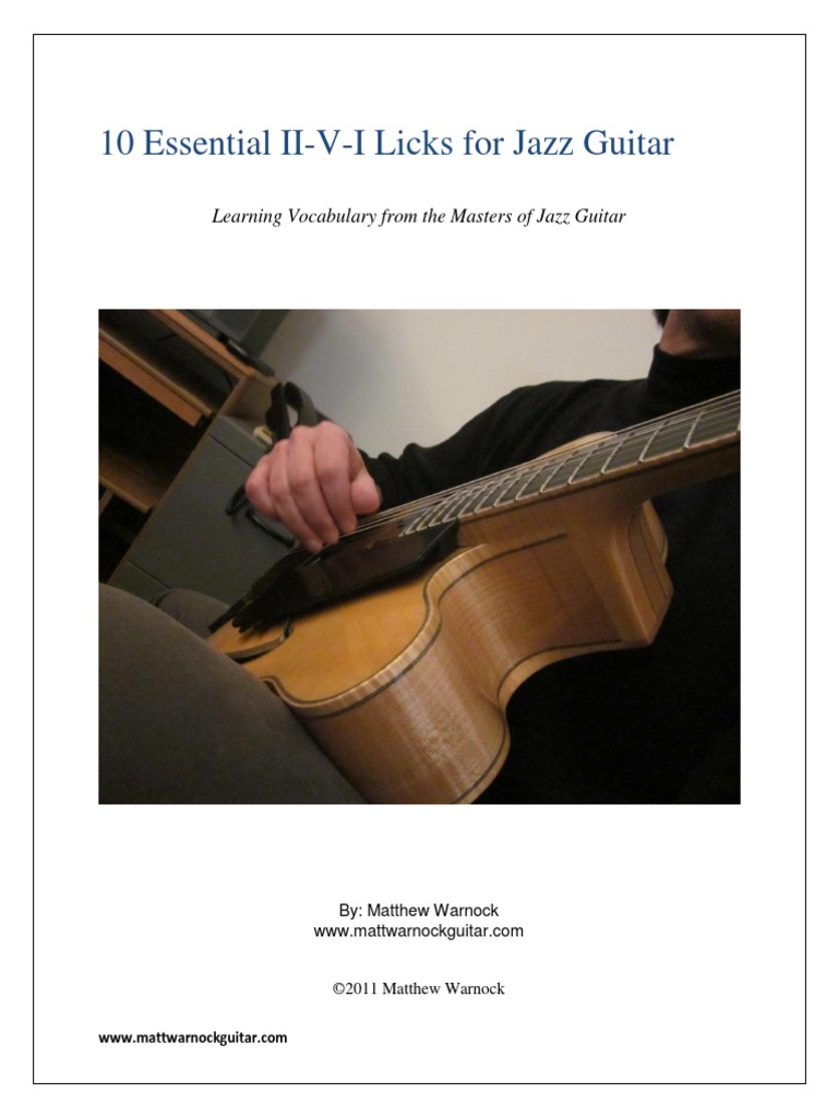 10 Two Five One Licks Every Jazz Guitarist Should Know | PDF | Jazz ...