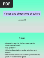 Lectures 10 11 VALUES