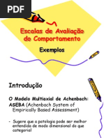 Escalas de Avaliação do Comportamento exemplos