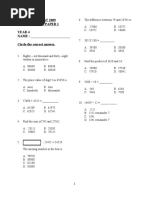 MT Final Test Paper 1 Year 4