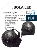 Manual Meia Bola LED - Luz de Prata